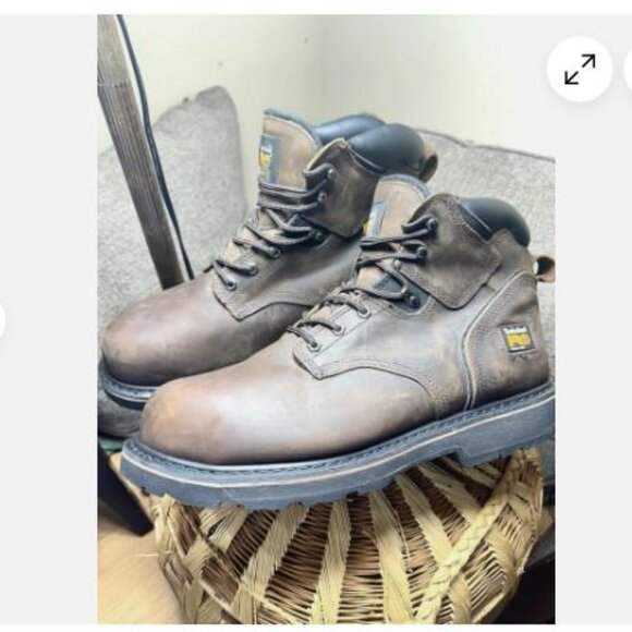 Timberland Pro Pit Boss 6 Steel Toe Work Boot Brown 33034 Mens Size 14 Wide - Picture 3 of 7